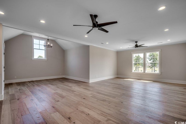 1142 Fiddlehead Way, Myrtle Beach, SC 29579 - bonus room with healthy amount of natural light, ceiling fan, light wood-style floors, baseboards, and recessed lighting