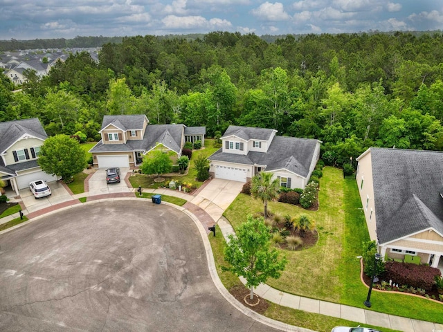 1444 Thames Ct, Myrtle Beach, SC 29577 - aerial view of residential area with a heavily wooded area