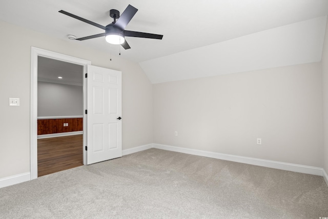 1533 Murrells Landing Rd, Conway, SC 29526 - additional living space with carpet, baseboards, a ceiling fan, and lofted ceiling