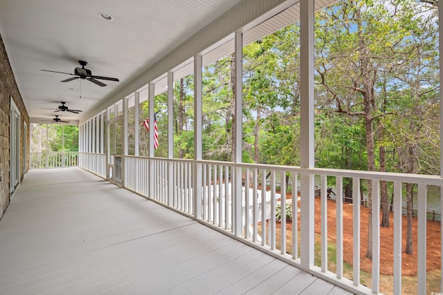 1533 Murrells Landing Rd, Conway, SC 29526 - unfurnished sunroom with ceiling fan