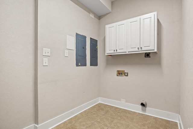 1533 Murrells Landing Rd, Conway, SC 29526 - washroom featuring hookup for an electric dryer, hookup for a washing machine, electric panel, and cabinet space