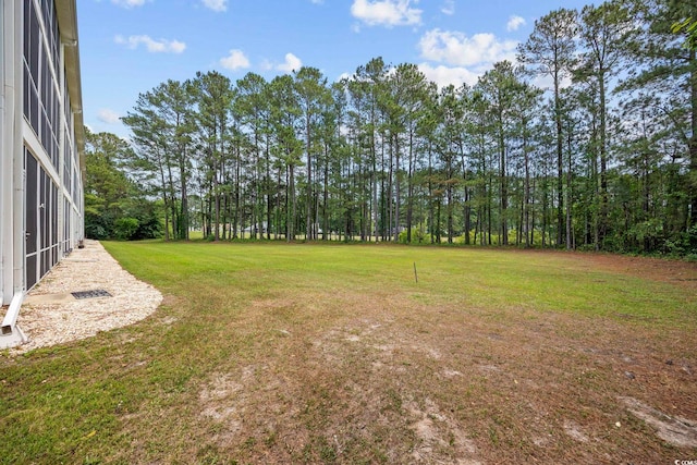 view of grassy yard