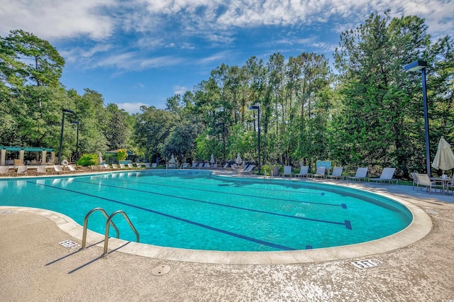 4803 Bucks Bluff Dr, North Myrtle Beach, SC 29582 - community pool with a patio and view of scattered trees