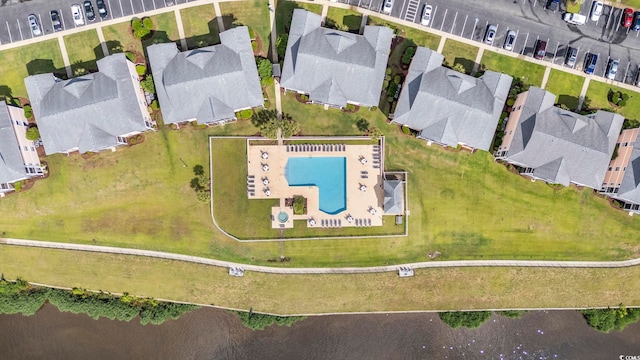 633 Waterway Village Blvd Unit 11D, Myrtle Beach, SC 29579 - aerial view of property's location with a pool area and nearby suburban area