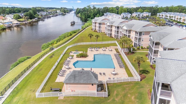 633 Waterway Village Blvd Unit 11D, Myrtle Beach, SC 29579 - aerial view of a nearby body of water and a pool