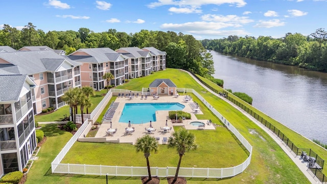 633 Waterway Village Blvd Unit 11D, Myrtle Beach, SC 29579 - bird's eye view of a nearby body of water and a pool