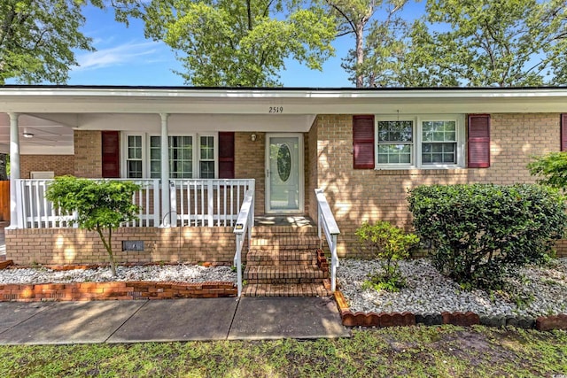 2519 Reta St, Conway, SC 29526 - ranch-style home with covered porch and brick siding