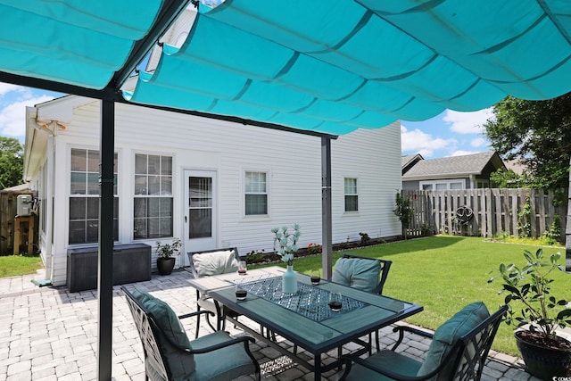 867 Cardinal Pl, North Myrtle Beach, SC 29582 - view of patio / terrace featuring outdoor dining space and a pergola