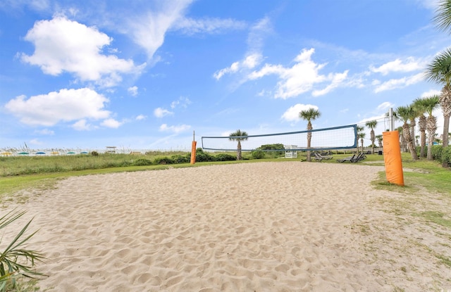 surrounding community featuring volleyball court