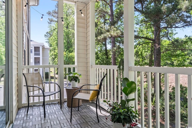 view of sunroom