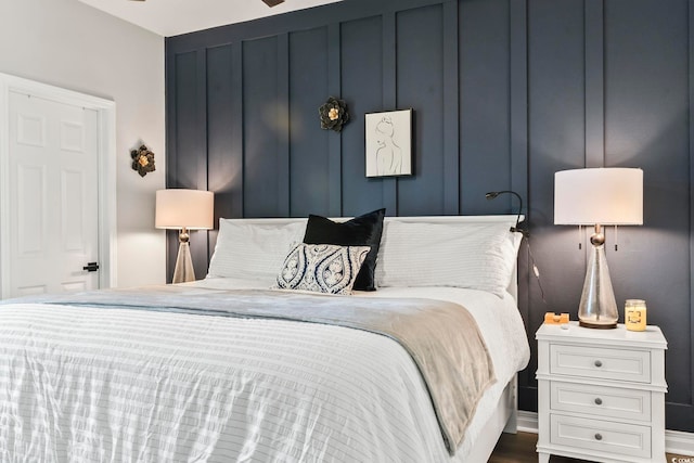 bedroom featuring baseboards