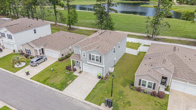 view from above of property featuring a large body of water