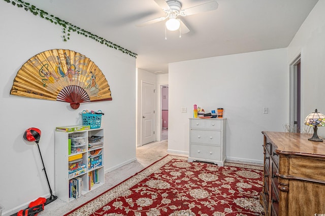 2059 Borgata Loop, Longs, SC 29568 - bedroom with baseboards, ceiling fan, and light carpet