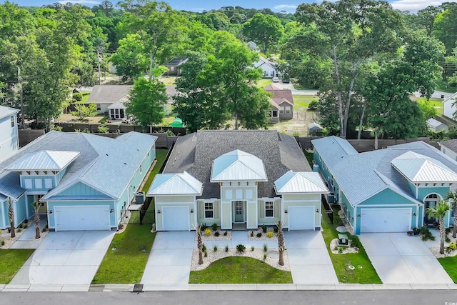 aerial perspective of suburban area