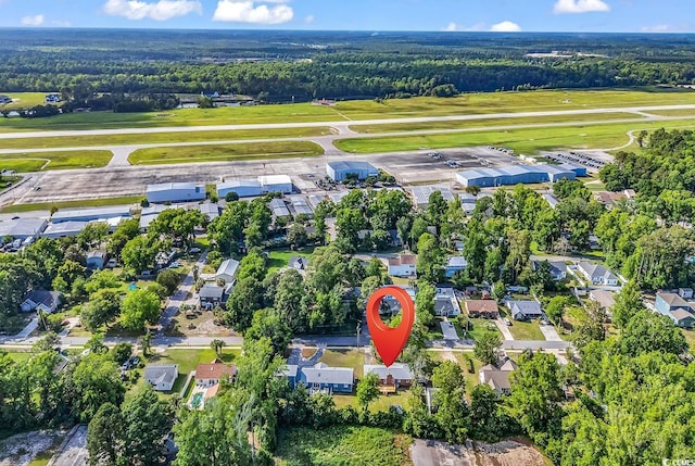 3001 Wiley Dr, North Myrtle Beach, SC 29582 - aerial overview of property's location with a heavily wooded area and nearby suburban area