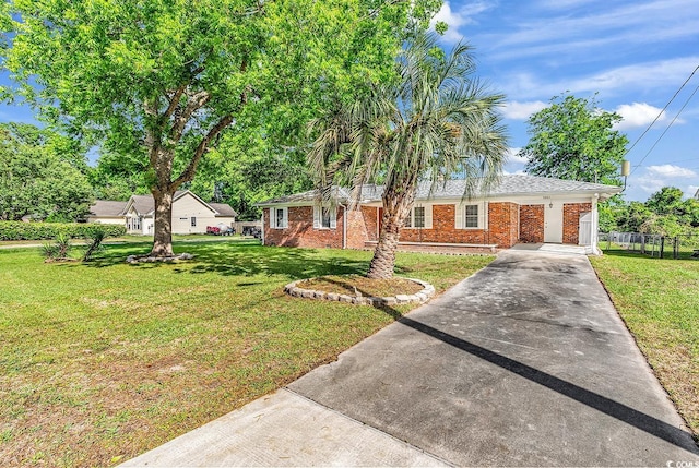 3001 Wiley Dr, North Myrtle Beach, SC 29582 - ranch-style house featuring concrete driveway and brick siding