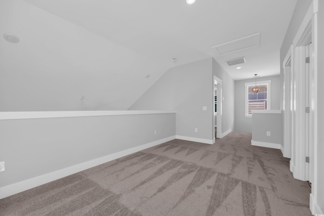 1961 Indigo Cove Ln, Calabash, NC 28467 - bonus room featuring carpet flooring, baseboards, lofted ceiling, and recessed lighting