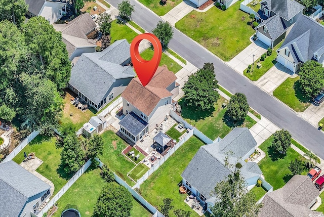 aerial perspective of suburban area