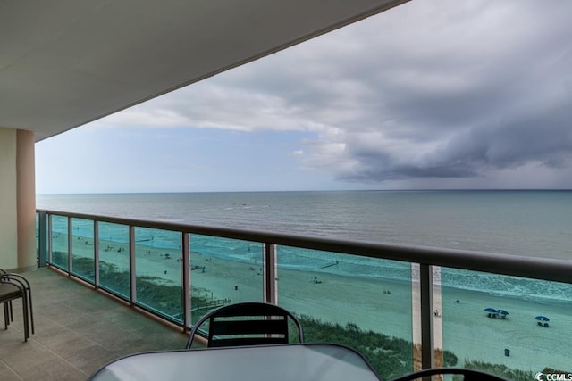 1903 S Ocean Blvd S Unit 808, North Myrtle Beach, SC 29582 - balcony featuring view of water and beach