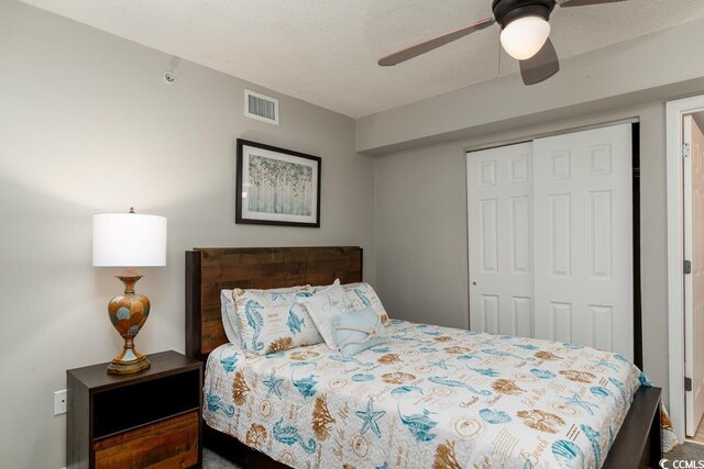 1903 S Ocean Blvd S Unit 808, North Myrtle Beach, SC 29582 - bedroom with a closet and ceiling fan