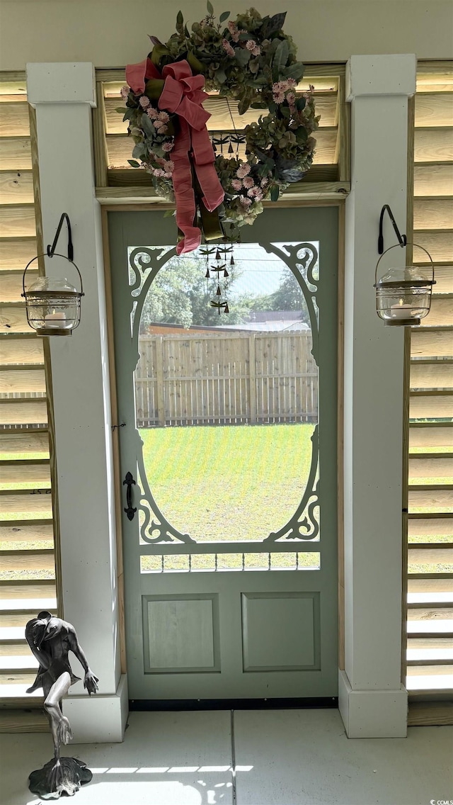 view of exterior entry