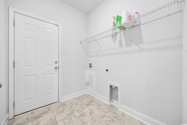 692 Cherry Blossom Dr, Murrells Inlet, SC 29576 - laundry area featuring hookup for an electric dryer, washer hookup, baseboards, and hookup for a gas dryer