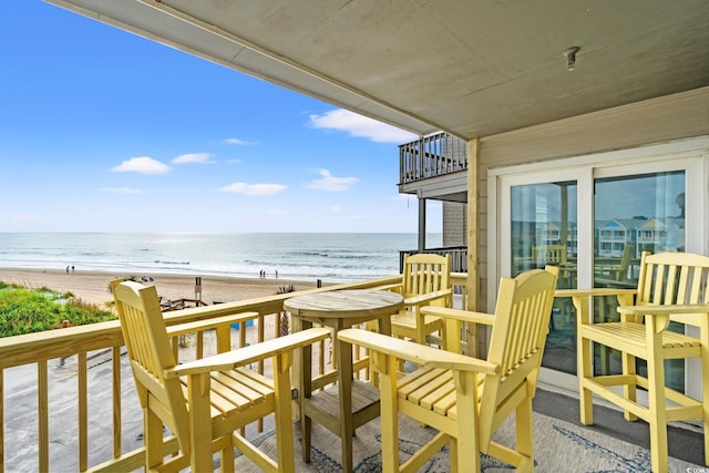 1310 N Waccamaw Dr Unit 204, Garden City Beach, SC 29576 - balcony with view of water and beach