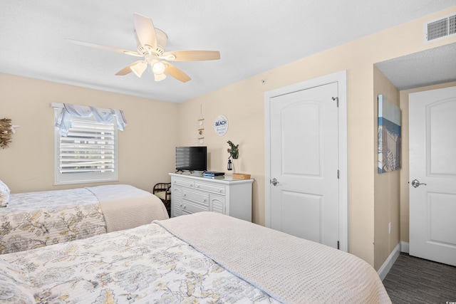 3805 S Ocean Blvd # 503, North Myrtle Beach, SC 29582 - bedroom featuring baseboards and ceiling fan