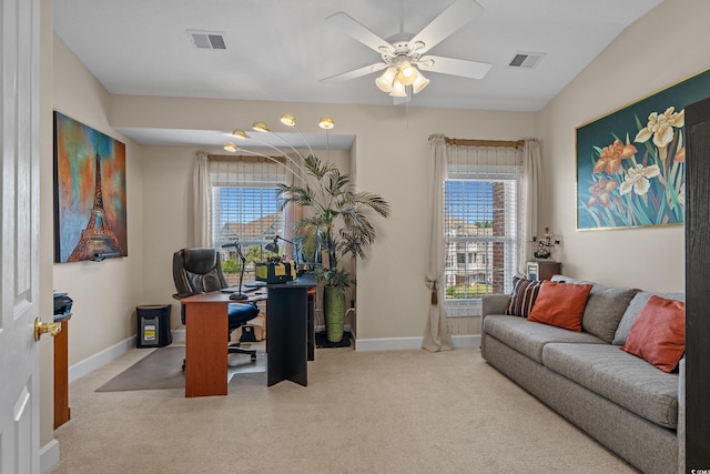 2241 Waterview Dr Unit 537, North Myrtle Beach, SC 29582 - office space featuring carpet, baseboards, and a ceiling fan