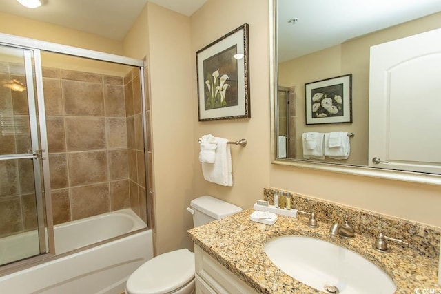 100 N Beach Blvd Unit 1902, North Myrtle Beach, SC 29582 - full bath with vanity, toilet, and shower / bath combination with glass door