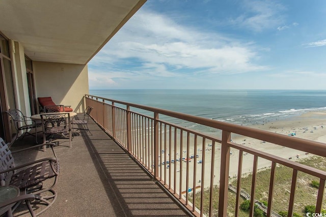 100 N Beach Blvd Unit 1902, North Myrtle Beach, SC 29582 - balcony with view of water and beach