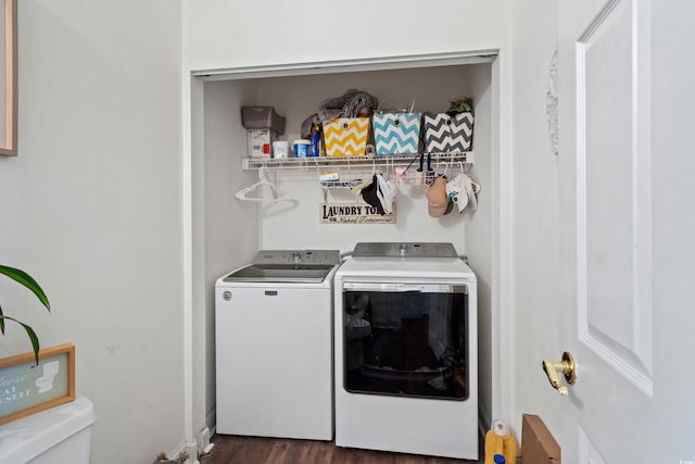 160 Cart Crossing Dr Unit 104, Conway, SC 29526 - washroom featuring washer and dryer and dark wood finished floors