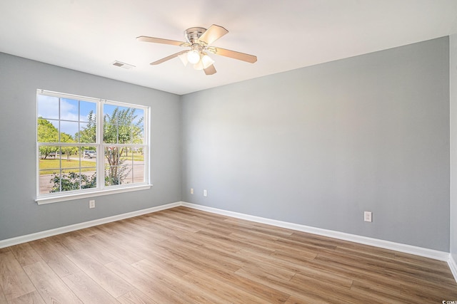 1196 Harvester Cir Unit 1196, Myrtle Beach, SC 29579 - spare room featuring light wood-style flooring, baseboards, and ceiling fan