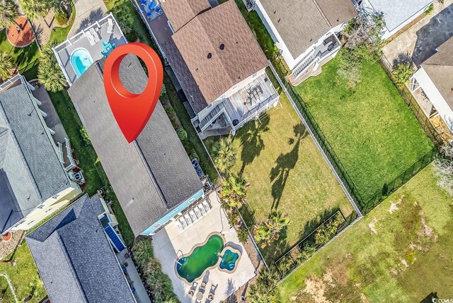 163 Cypress Ave, Murrells Inlet, SC 29576 - aerial view of a pool area