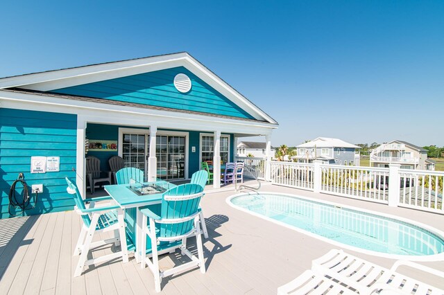 163 Cypress Ave, Murrells Inlet, SC 29576 - view of pool with a deck and outdoor dining area