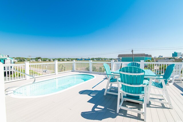 163 Cypress Ave, Murrells Inlet, SC 29576 - view of pool featuring a wooden deck