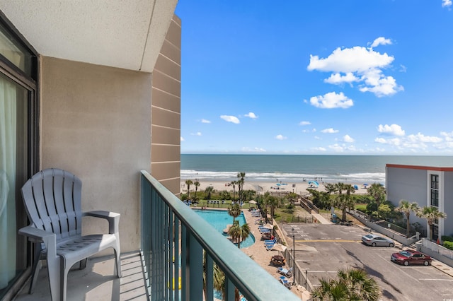 202 74th Ave N Unit 2547/2548, Myrtle Beach, SC 29572 - balcony featuring view of water and beach
