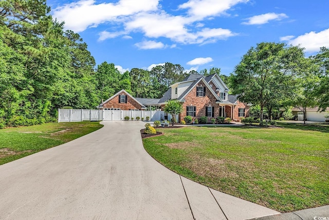 view of front of home with brick siding