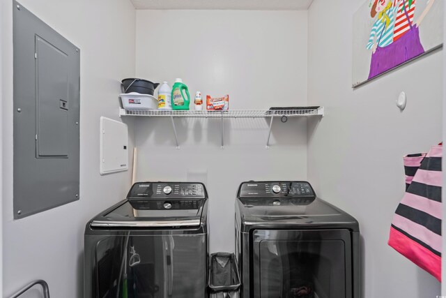 4933 Crab Pond Ct Unit 201, Myrtle Beach, SC 29579 - washroom featuring separate washer and dryer and electric panel