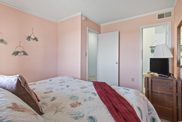 206 2nd Ave N Unit 271, North Myrtle Beach, SC 29582 - bedroom featuring ornamental molding and a textured ceiling