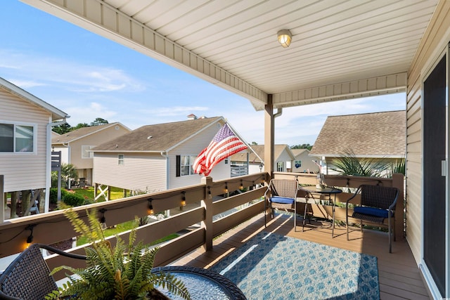 balcony with a residential view