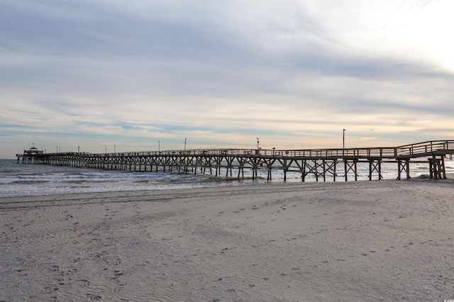 1058 Sea Mountain Hwy Unit 4-203, North Myrtle Beach, SC 29582 - dock featuring a pier and view of water and beach