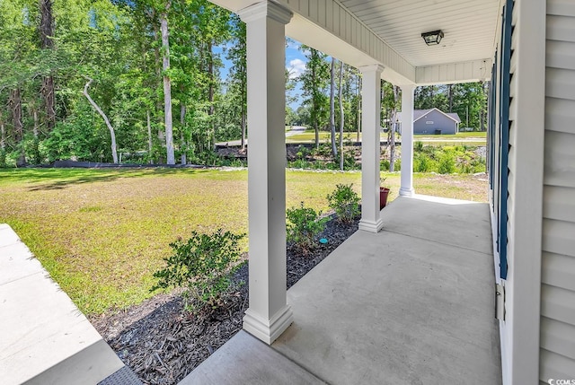 view of patio / terrace featuring a porch