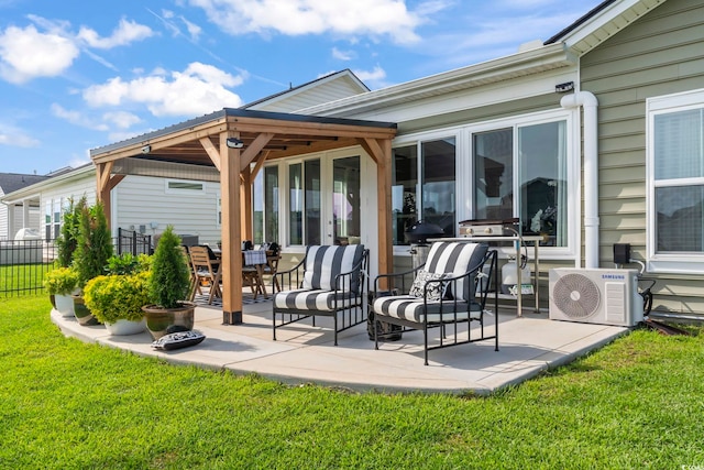 view of patio with a cooling unit