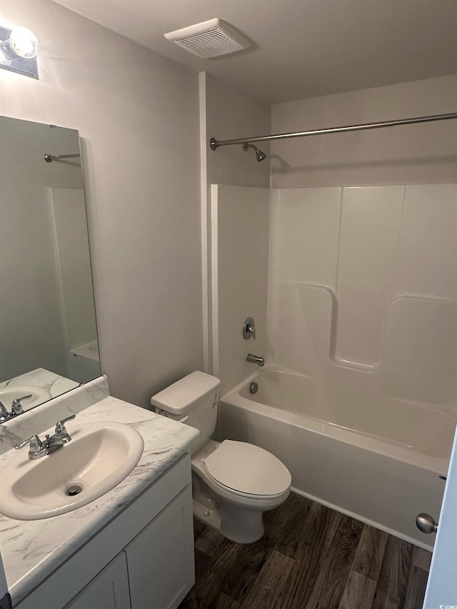 198 Foxford Dr, Conway, SC 29526 - full bathroom with wood finished floors, toilet, shower / bath combination, and vanity
