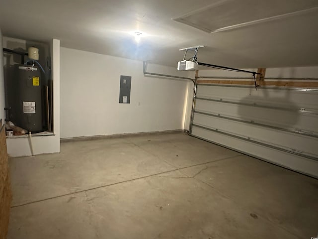 198 Foxford Dr, Conway, SC 29526 - garage featuring electric water heater, a garage door opener, and electric panel