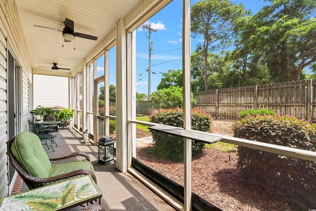 1058 Sea Mountain Hwy Unit 9-101, North Myrtle Beach, SC 29582 - sunroom featuring a ceiling fan