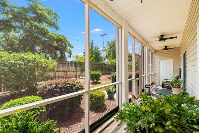 1058 Sea Mountain Hwy Unit 9-101, North Myrtle Beach, SC 29582 - sunroom / solarium featuring ceiling fan