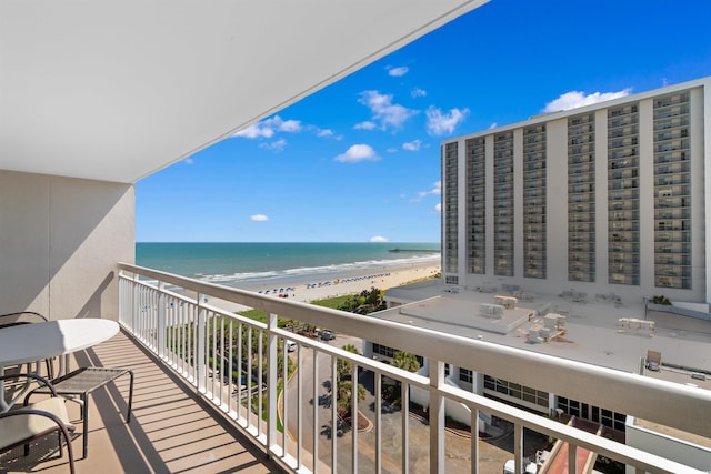 9820 Queensway Blvd Unit 804, Myrtle Beach, SC 29572 - balcony with view of water and beach