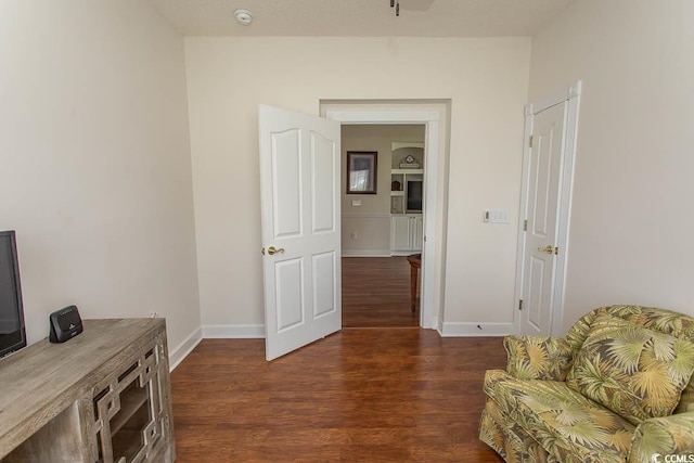 2241 Waterview Dr Unit 315, North Myrtle Beach, SC 29582 - living area with dark wood-type flooring and baseboards